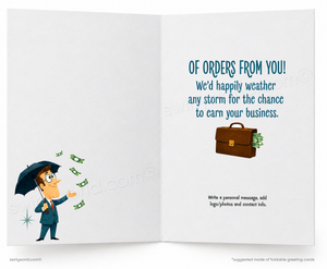 I Would Welcome a Shower Sales Promotion Greeting Card