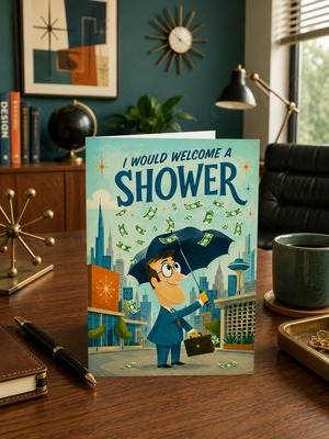 I Would Welcome a Shower Sales Promotion Greeting Card
