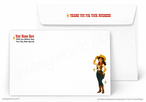 I’d Sure Like a Shot Cowgirl Sales Promotion Greeting Card