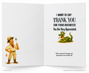 If It’s the Last Thing I Do Snake Business Thank You Greeting Card