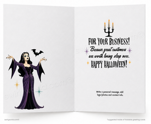 I’ll Stay Up All Hours Lady Vampire Retro Halloween Card