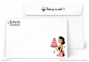 It Sure Is Sweet Patisserie Business Thank You Card for Women