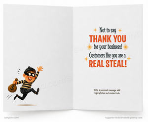 It Would Be a Crime Retro Business Thank You Flat Card