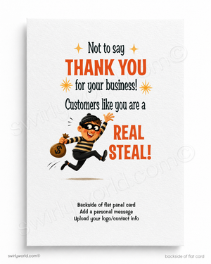 It Would Be a Crime Retro Business Thank You Flat Card