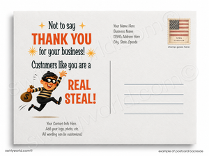 It Would Be a Crime Retro Business Thank You Flat Card