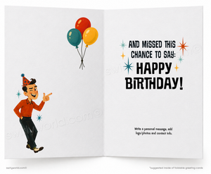 It Would Be Terrible If I Slipped Up Funny Banana Birthday Card