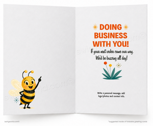 It’d Be Super Sweet Bee Sales Promotion Greeting Card