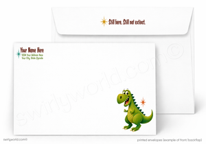 It’s Been Ages Funny Dinosaur Sales Promotion Greeting Card