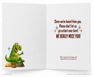 It’s Been Ages Funny Dinosaur Sales Promotion Greeting Card