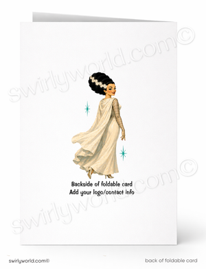 Bride of Frankenstein – It’s Electric Retro Pinup Monster Halloween Card