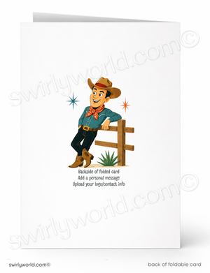 It’s Good Retro Cowboy Business Thank You Card Postcard