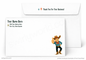 It’s Good Retro Cowboy Business Thank You Card Postcard