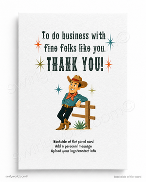 It’s Good Retro Cowboy Business Thank You Card Postcard