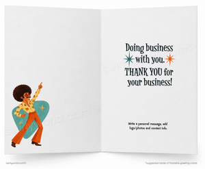It’s Groovy Mid-Century Retro Business Thank You Card