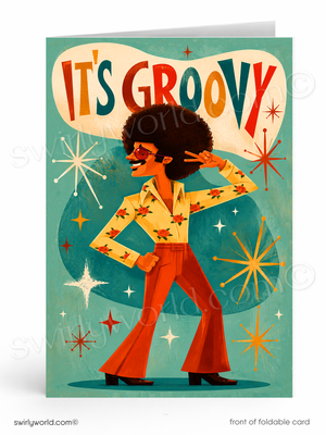 It’s Groovy Mid-Century Retro Business Thank You Card