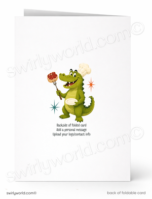 It’s So Very Rare Alligator Business Thank You Flat Panel Greeting Card