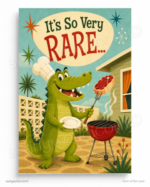 It’s So Very Rare Alligator Business Thank You Flat Panel Greeting Card