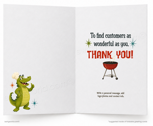 It’s So Very Rare Alligator Business Thank You Flat Panel Greeting Card
