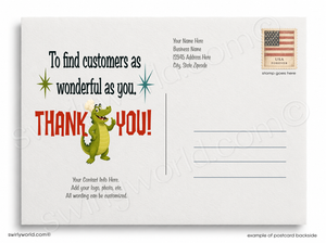 It’s So Very Rare Alligator Business Thank You Flat Panel Greeting Card