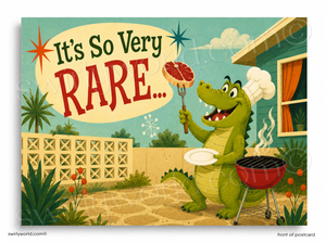 It’s So Very Rare Alligator Business Thank You Flat Panel Greeting Card