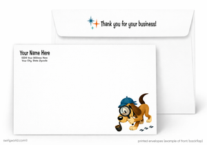 Funny Customer Appreciation Card | I've Done a Bit of Detective Work Vintage Cartoon Dog