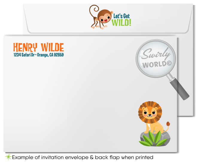 Embark on an adventure with our "Welcome to the Jungle" Safari Animals 1st Birthday Invitation Set. Featuring adorable jungle animals and vibrant designs, this set includes coordinated invitations, thank you cards, and envelopes. Perfect for a wild, unforgettable celebration of your little one's first milestone.
