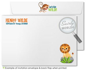 Embark on an adventure with our "Welcome to the Jungle" Safari Animals 1st Birthday Invitation Set. Featuring adorable jungle animals and vibrant designs, this set includes coordinated invitations, thank you cards, and envelopes. Perfect for a wild, unforgettable celebration of your little one's first milestone.