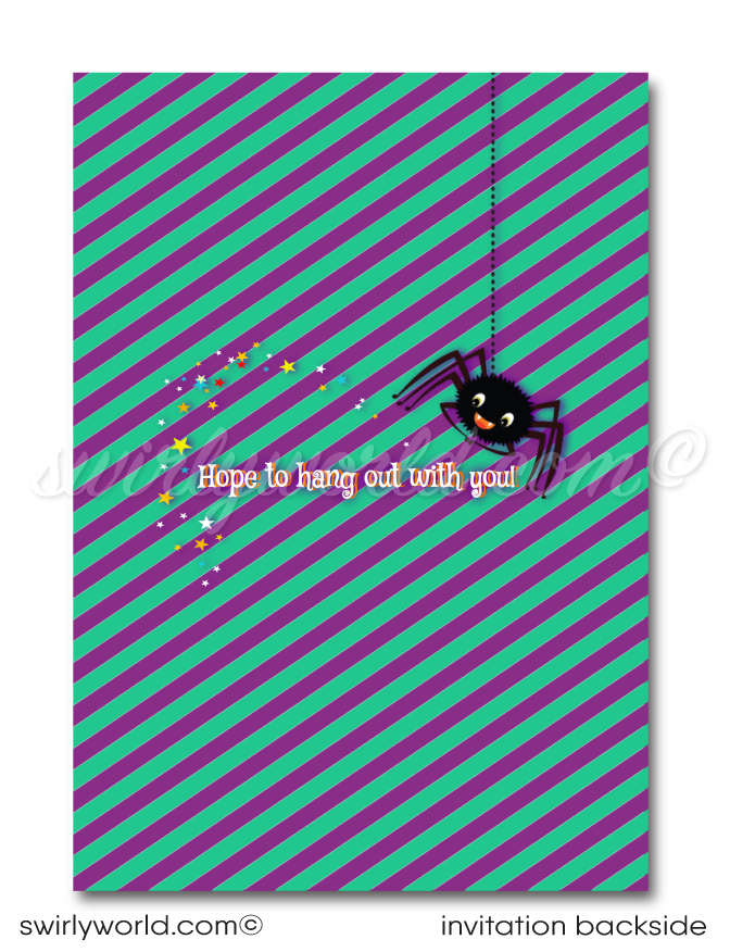 Delight your guests with our girls' Halloween party invitations! Featuring a charming witch, friendly ghosts, and pumpkins, these printed invitations are perfect for a magical Fall celebration. Customize with different witch avatars and matching envelopes. Premium cardstock ensures a memorable first impression!