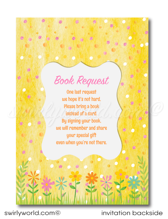 "Little Miss Sunshine" 1st Birthday Invitations & Thank You Cards for Digital Download