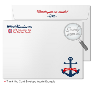 Celebrate your little sailor with Swirly World's "Ahoy It's A Boy" Sailboat Digital Invitation Set! Includes a seafaring invite, thank you card, and matching envelopes in red, white, and blue. Features editable wording on Corjl, with nautical elements like sailboats and anchors. Perfect for an ocean-inspired baby shower.