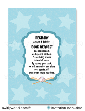 Kick off your baby shower with our All-Star Sports 'It's a Boy' Invitation Bundle! Featuring baseball, soccer, football, and basketball themes with a cute stork design. Editable in Corjl, download instantly. Perfect for sports fans expecting a new MVP. Includes invites, book request card, thank you cards, and envelopes.