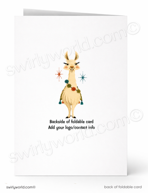 Llama Just Say Business Thank You Greeting Card