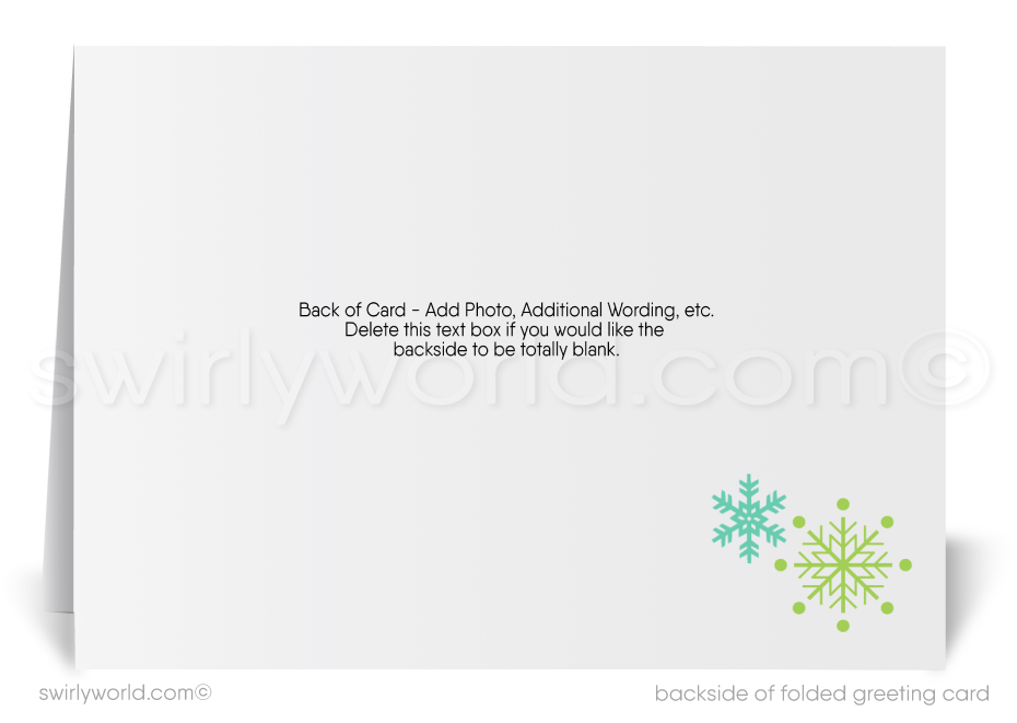 Contemporary Mid-Century Season's Greetings Card with Customizable Retro Starbursts and Geometric Shapes