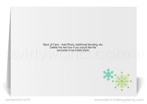 Contemporary Mid-Century Season's Greetings Card with Customizable Retro Starbursts and Geometric Shapes