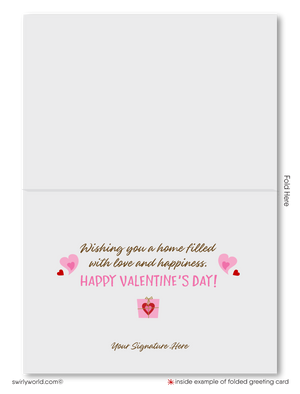 "Home is Where the Heart Is" - Realtor's Valentine's Day Greeting Cards for Clients