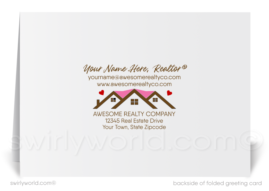 "Home is Where the Heart Is" - Realtor's Valentine's Day Greeting Cards for Clients