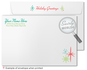 Atomic Mid-Century Modern 1950s Christmas Family Photo Card Digital Printable