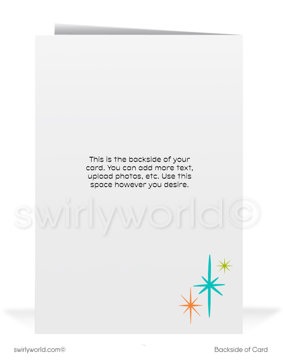 1950s-1960s Atomic Vintage Mid-Century Modern Vintage MCM Holiday Greeting Cards