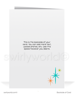 1950s-1960s Atomic Vintage Mid-Century Modern Vintage MCM Holiday Greeting Cards