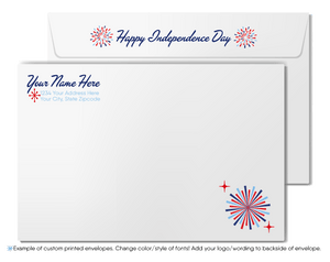 Patriotic Pin-up Girl 1950s Mid-Century Vintage Happy 4th of July Greeting Cards