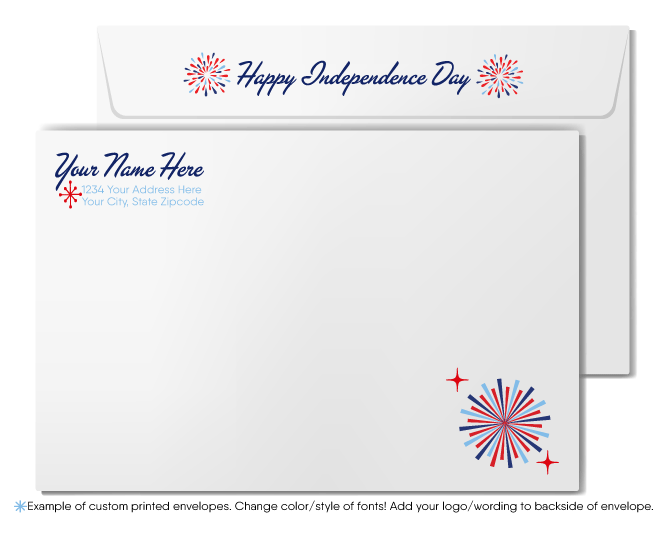 Mid-Century Modern Uncle Sam with American Flag 1950s Vintage 4th of July Cards