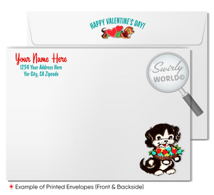 Vintage 1950s-Style Valentine’s Day Card – Kitschy Puppy with Heart and Playful Message, "It’s Pawsome… Knowing DOG-GONE GOOD Folks Like You!"