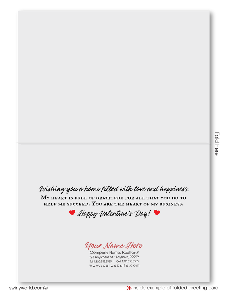 "Home is Where the Heart Is" Valentine's Day Greeting Cards for Realtors®