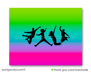 Elevate your child's birthday with our Neon Glow Sky Zone Bounce House Trampoline Party Invitation Set! 🌟🎉 Perfect for young thrill-seekers, this vibrant digital download is customizable and expertly printed on thick card stock. Ensure a memorable party filled with fun and excitement! 🛼🤸‍♂️