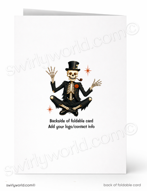 No Bones About It Funny Skeleton Happy Halloween Card