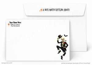 No Bones About It Funny Skeleton Happy Halloween Card
