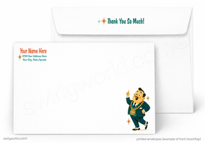 Personalized letterhead with cartoon character and 'Thank You So Much!' text on a white background