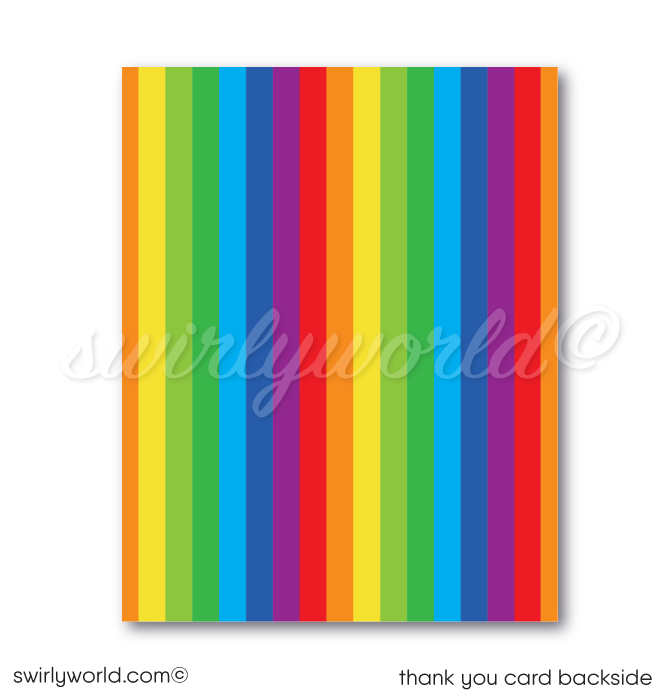 Creative youth art painting artist birthday party crafts invitation and thank you card with envelopes instant digital download.