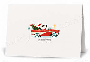 Palm Springs Santa Claus Retro Trailer Park - Mid-Century Modern Christmas Card