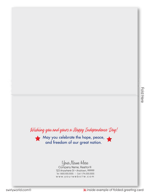 Patriotic Independence Day American Stars & Stripes Digital Happy July 4th Cards